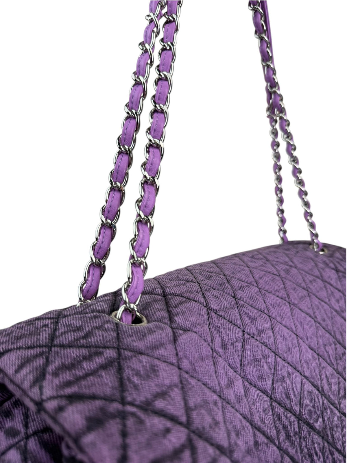 Chanel Purple Denimpressions XXL Flap Bag 2019