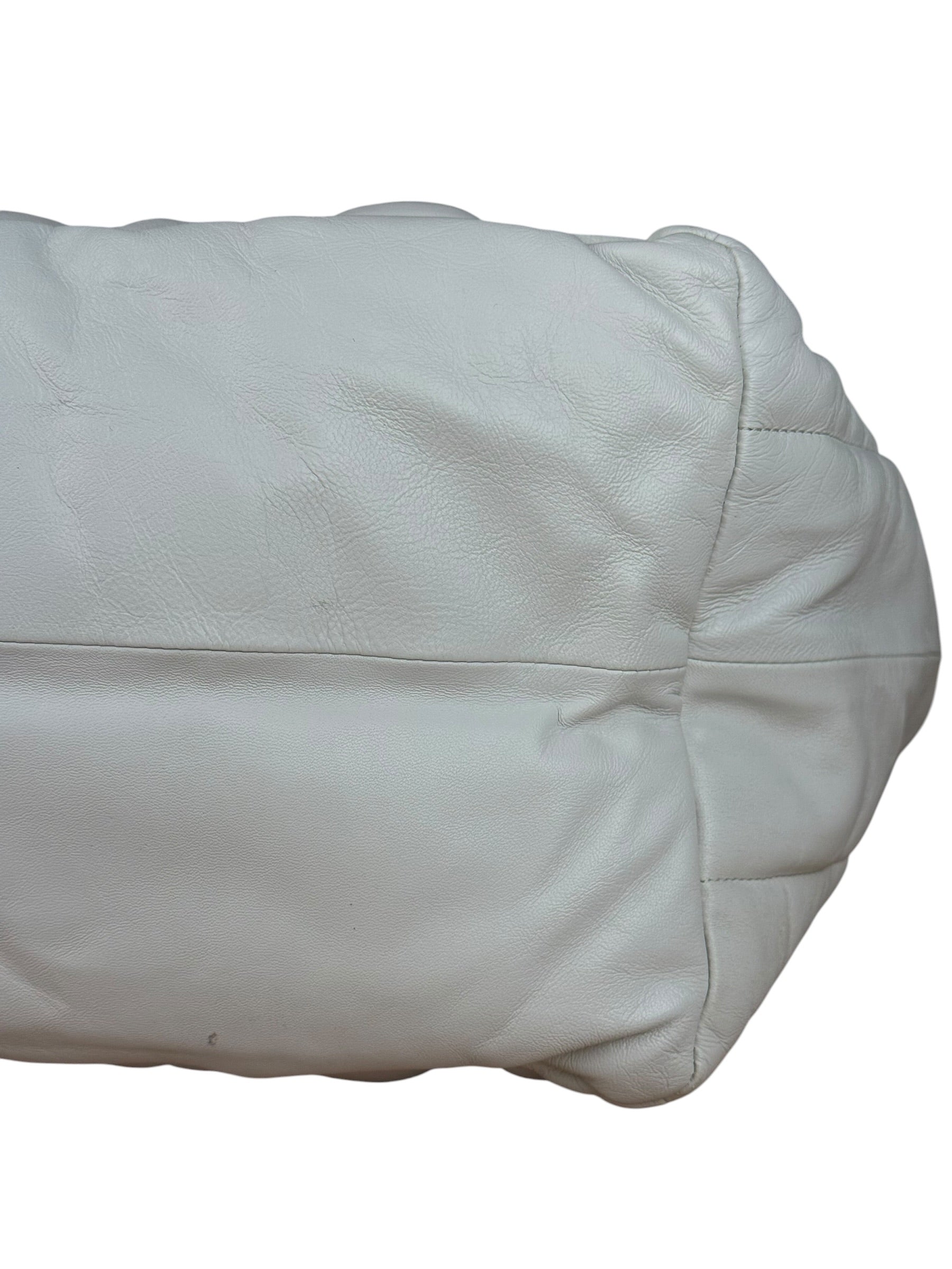 Rag & Bone White Leather Puffer Tote