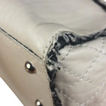 Chanel White Leather Mini Flap Shoulder Bag 1992