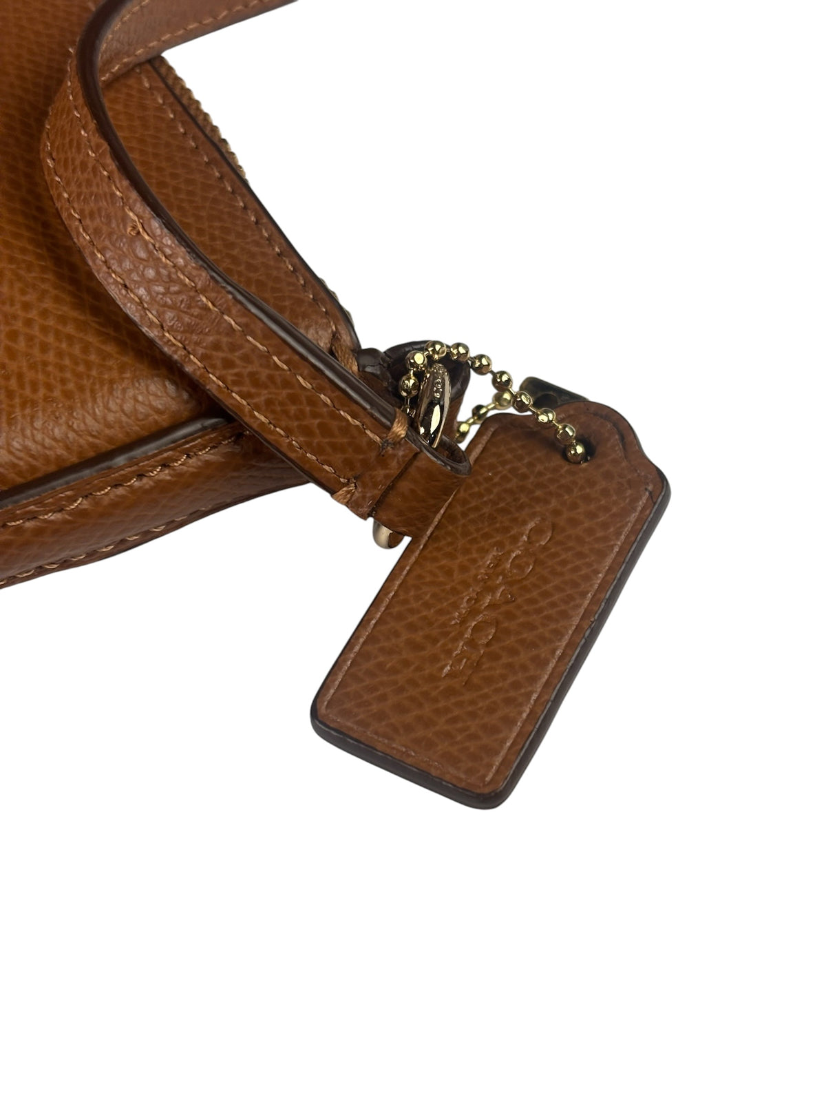 Coach Tan Brown Pebble Leather Crossbody Bag