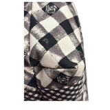Chanel Bicolor Leather Trim Gingham Canvas Coco Mark Handbag 2010