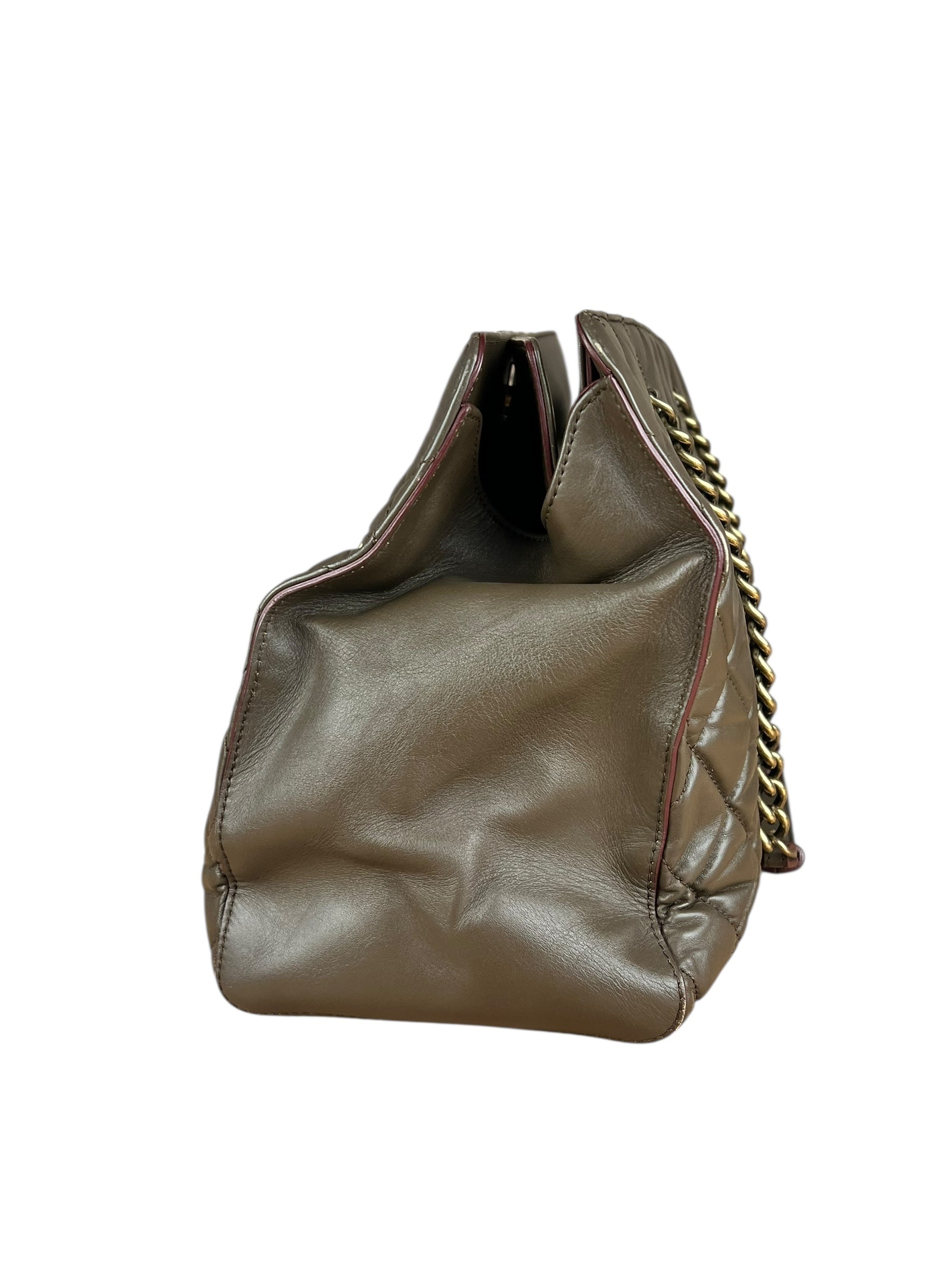 Chanel CC Brown Quilted Leather Perfect Edge Tote 2012