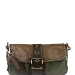 Prada Vintage Green Nylon/Leather Crossbody Bag