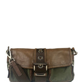 Prada Vintage Green Nylon/Leather Crossbody Bag