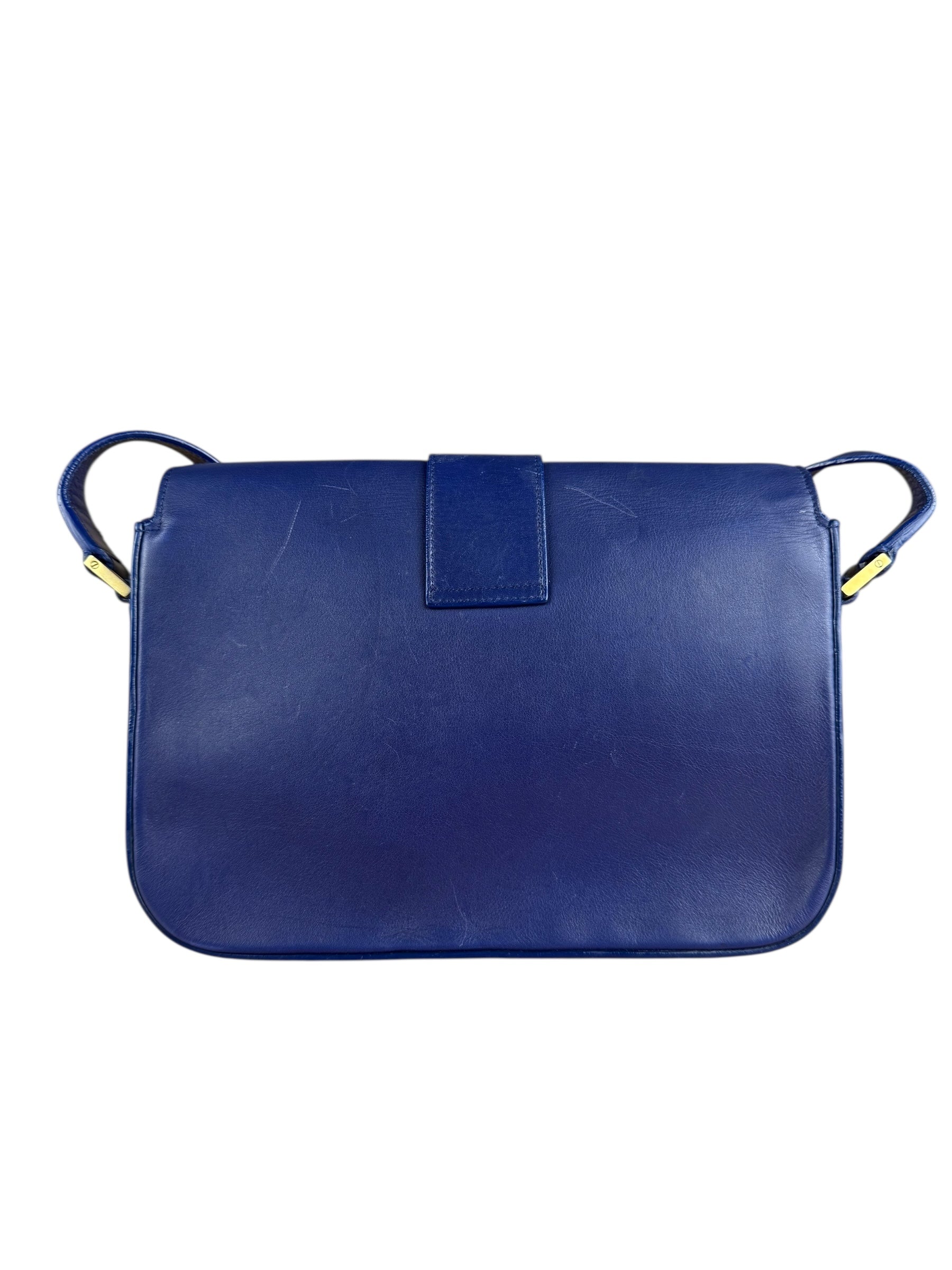 Saint Laurent Chyc Royal Blue Leather Crossbody