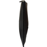 Fendi Black Leather Monsters Zip Clutch