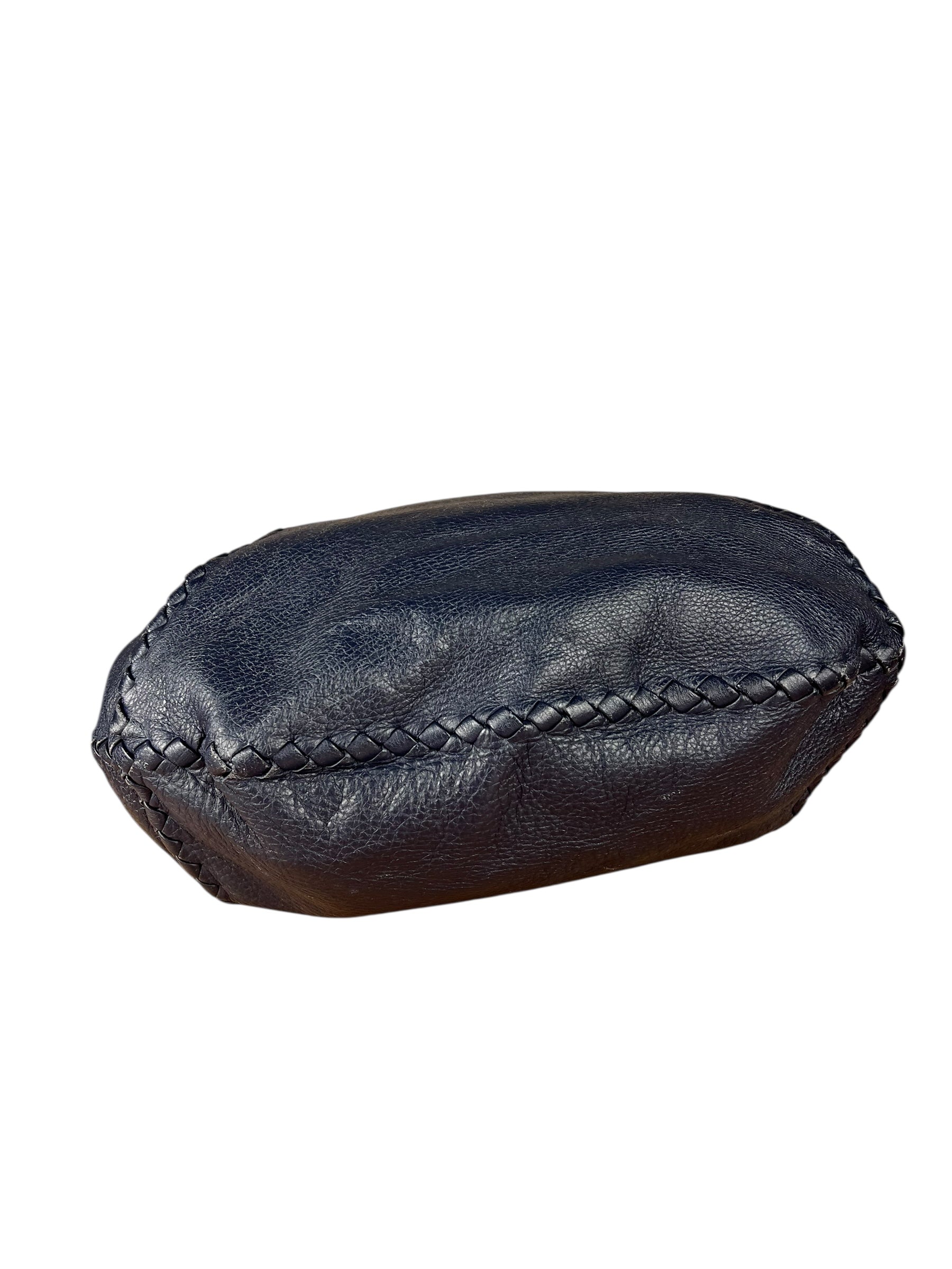 Bottega Veneta Blue Intrecciato Hobo Shoulder Bag