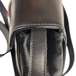 Ferragamo Black Leather Flap Mini Shoulder Bag