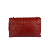 Chanel Red Qulited Leather Flap Shoulder Bag 2011