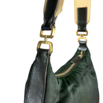Prada Shoulder Bag Green Canvas Strap
