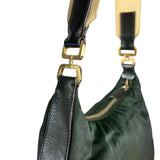 Prada Shoulder Bag Green Canvas Strap
