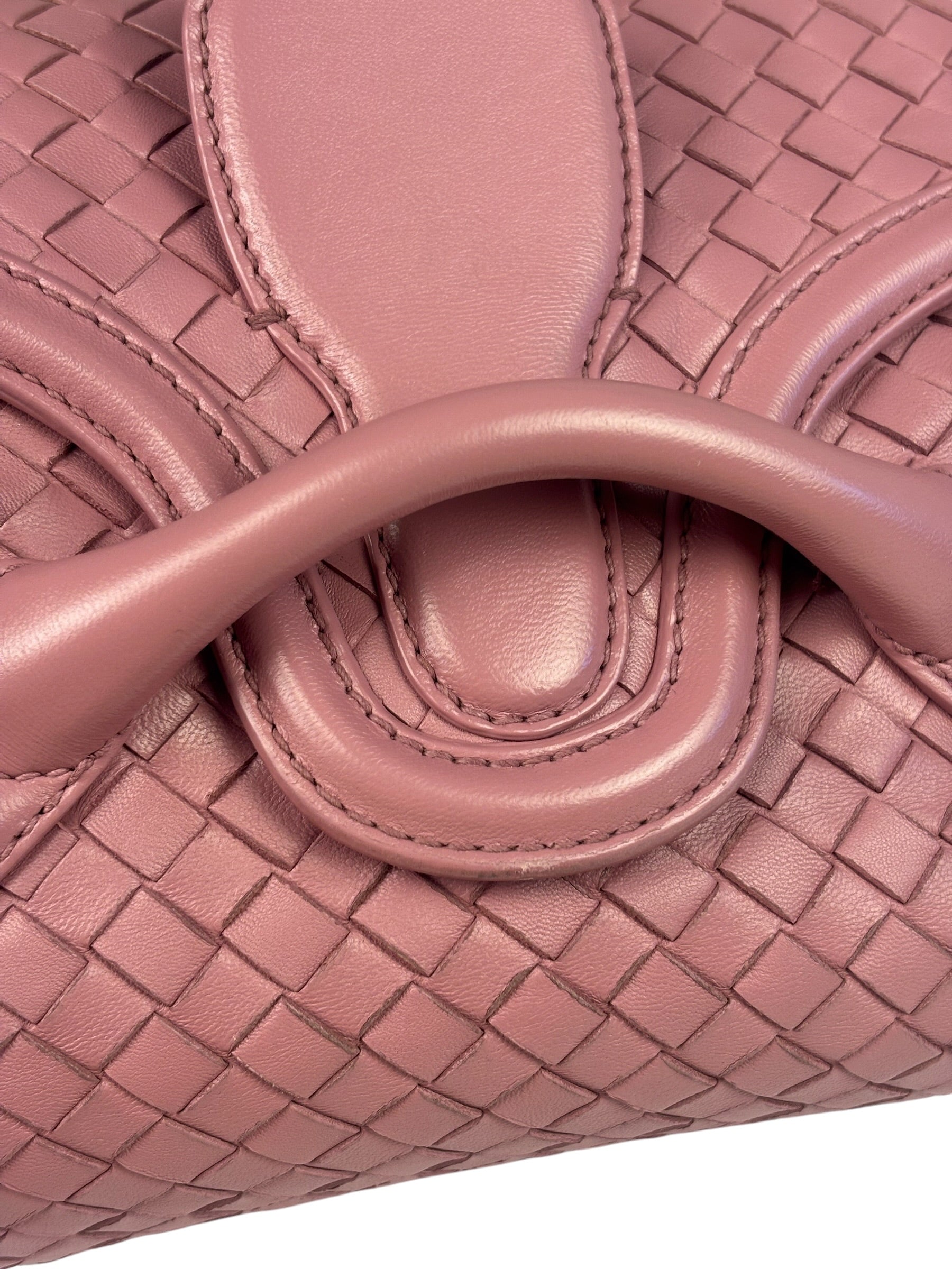 Bottega Veneta Purple Leather Rialto Intrecciato Shoulder Bag