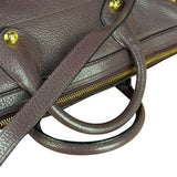 Loewe Purple Leather Ostrich Front 2Way Handbag