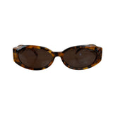 Gucci Vintage GG Havana Thick  Rounded Oval Sunglasses RX 2400/S