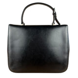 Prada Vintage Black Leather Top Handle Bag