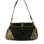 Prada Vintage Kakhi Green Nylon Shoulder Bag