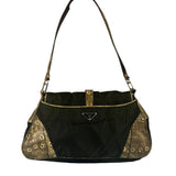 Prada Vintage Kakhi Green Nylon Shoulder Bag
