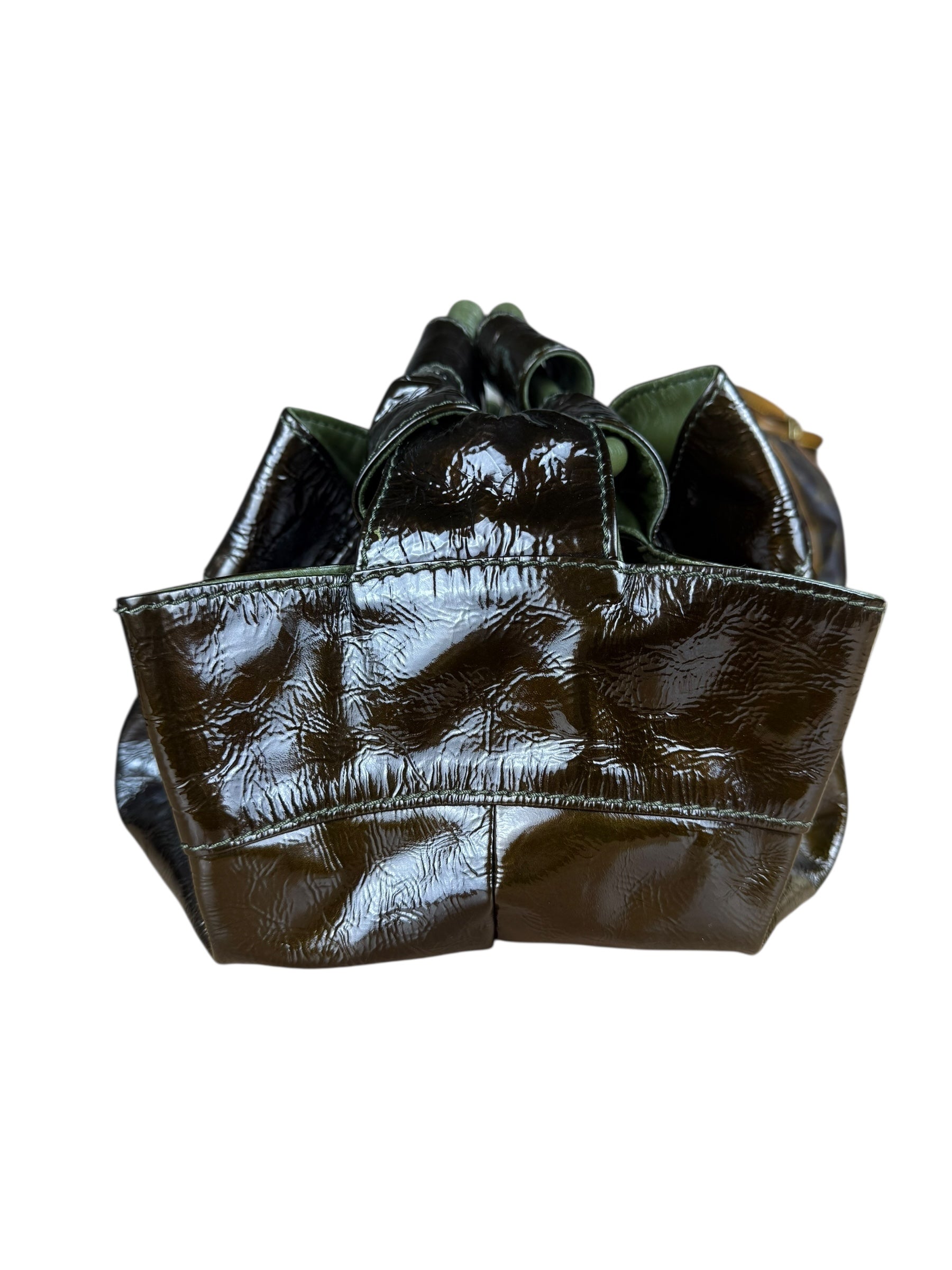 Loewe Vintage Nappa Aire Brown Patent Handbag