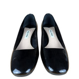 Miu Miu Black Patent Crystal Embellished Pumps