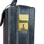 Gucci Navy Suede Vintage Briefcase