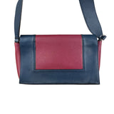 Celine Blue/Plum Leather Medium Frame Shoulder Bag