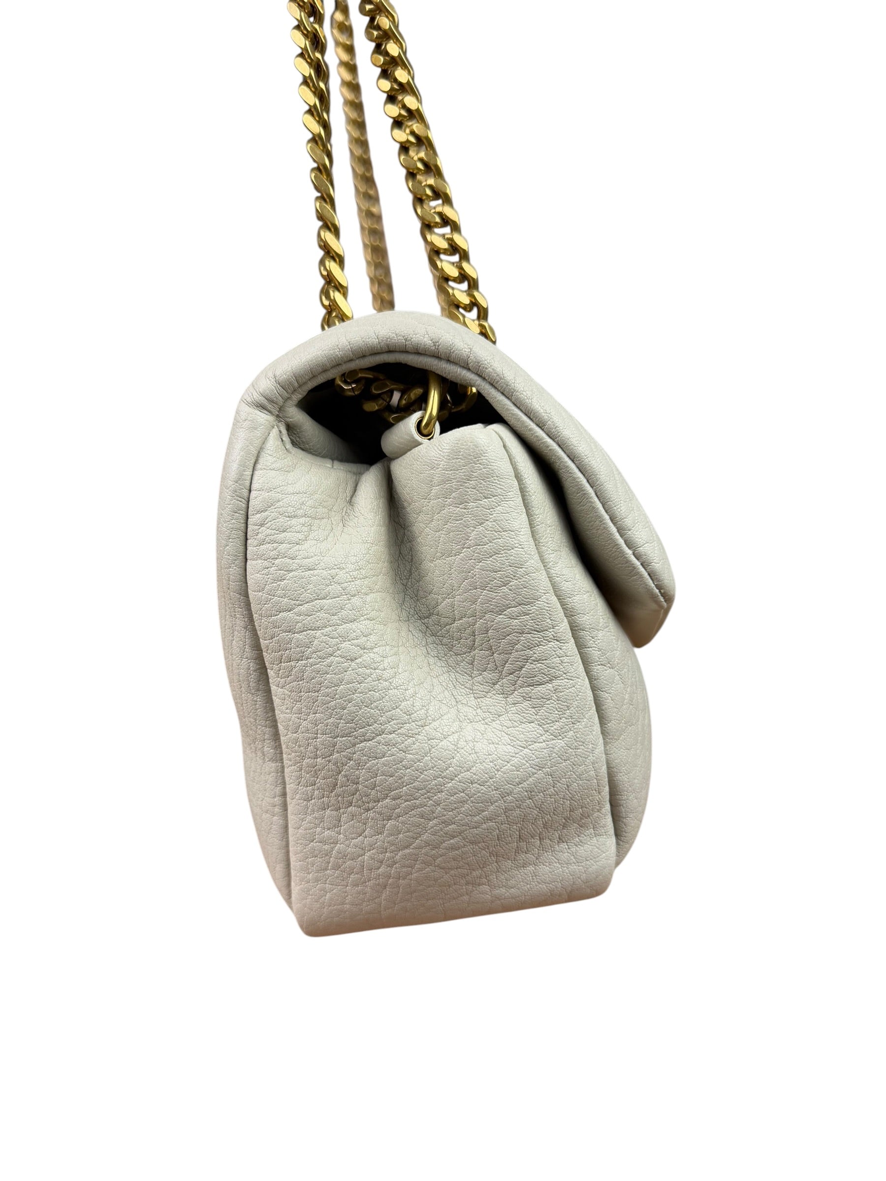 YSL Calypso Crema Soft Flap Bag