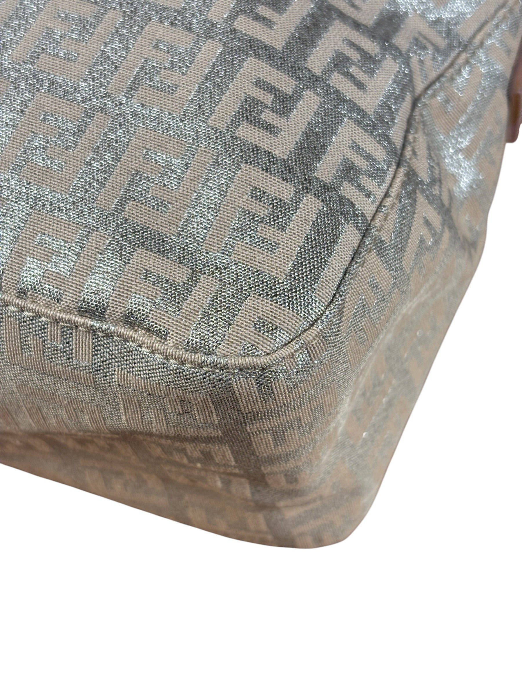 Fendi Vintage Zucchino FF Logo Shoulder Bag