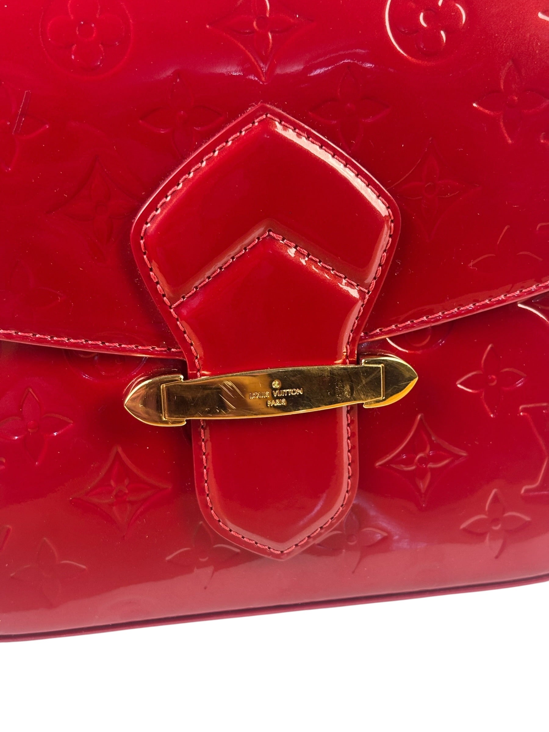 Louis Vuitton Monogram Red Vernis Bellflower Crossbody