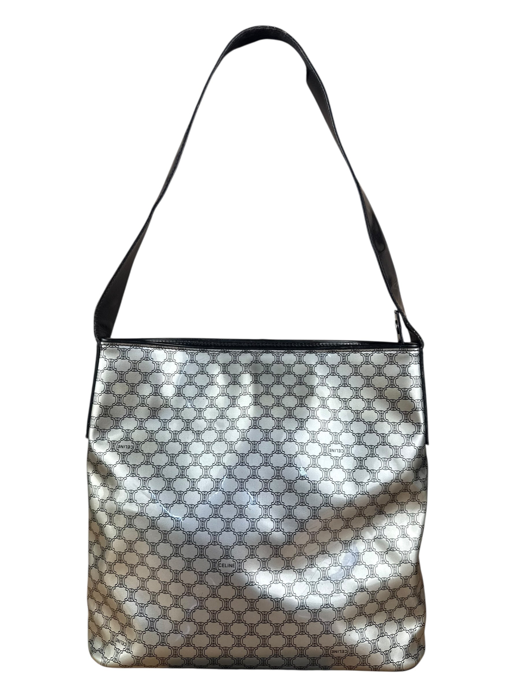 Celine Vintage Macadam Vinyl Bucket Bag