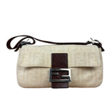 Fendi FF Canvas Baguette