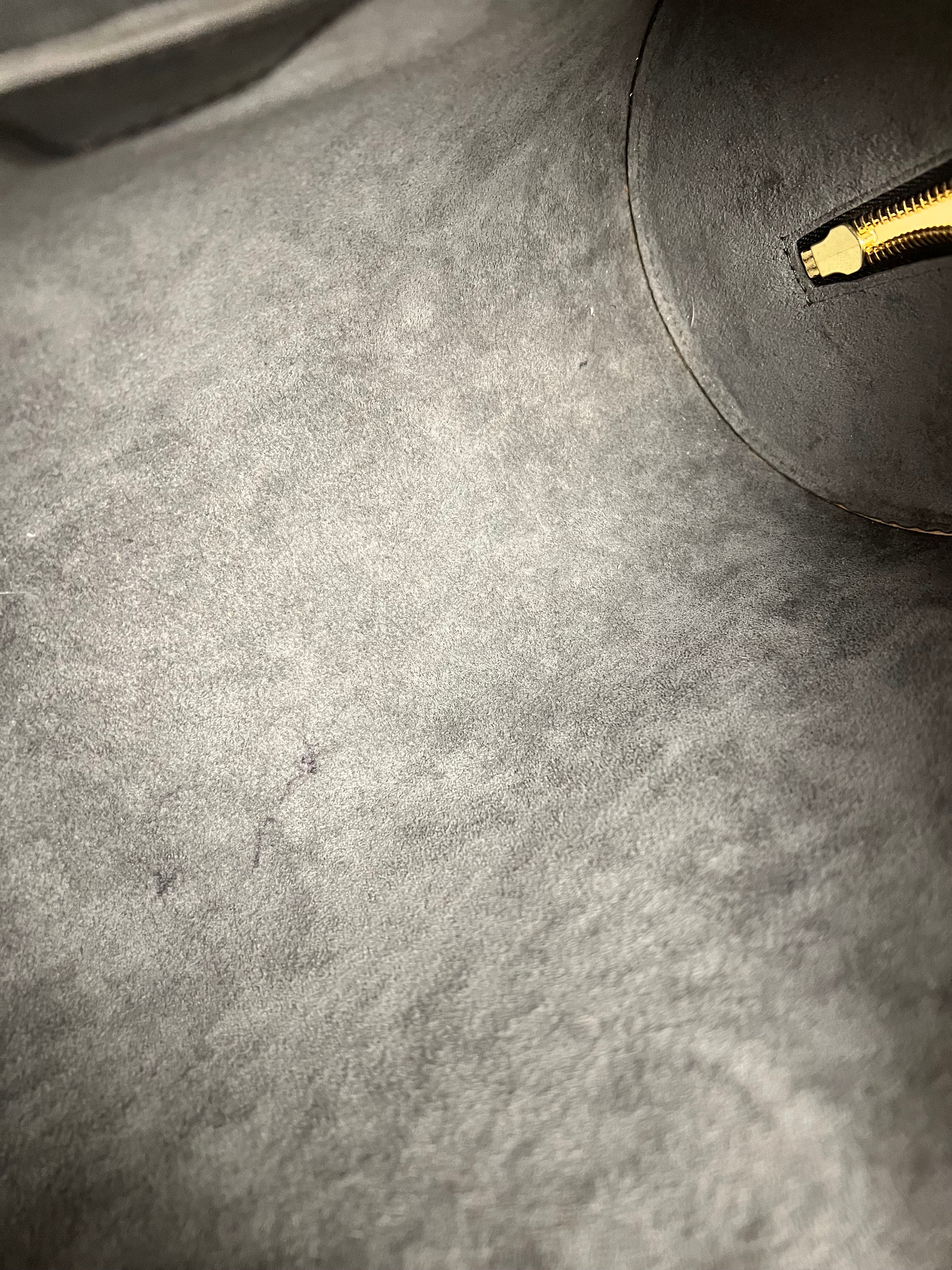 Louis Vuitton Noir Epi Soufflot Handbag