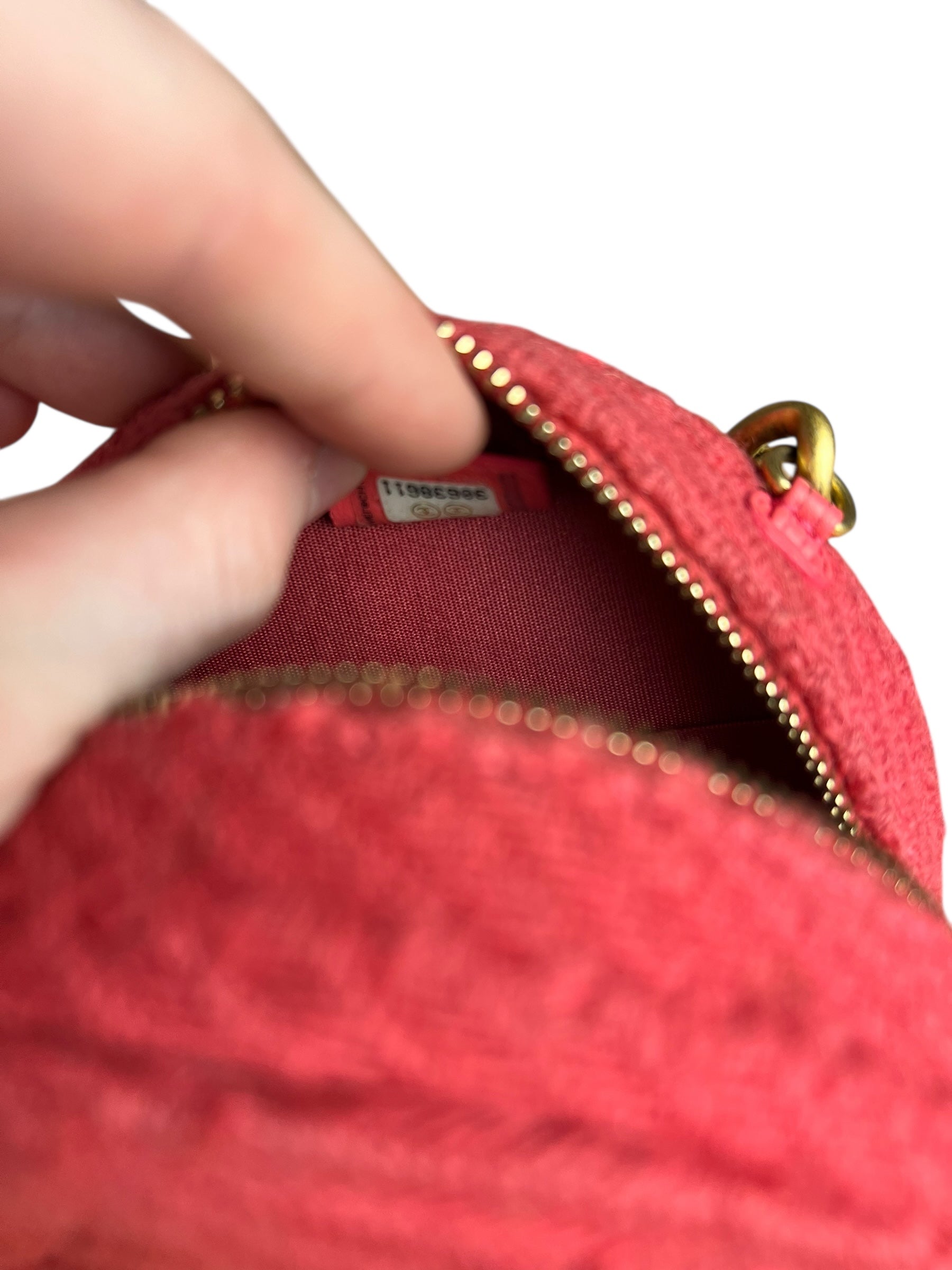 Chanel 19 Round Pink Tweed Chain Shoulder Bag