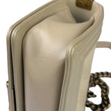 Chanel Beige Leather Boy Stingray Flap Bag 2013