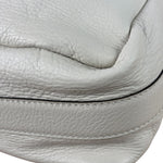 Gucci White Leather Bamboo Jungle Shoulder Bag