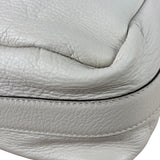 Gucci White Leather Bamboo Jungle Shoulder Bag
