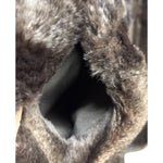 Jfa Nissin Brown Mink Fur Trim Chinchilla Fur Coat