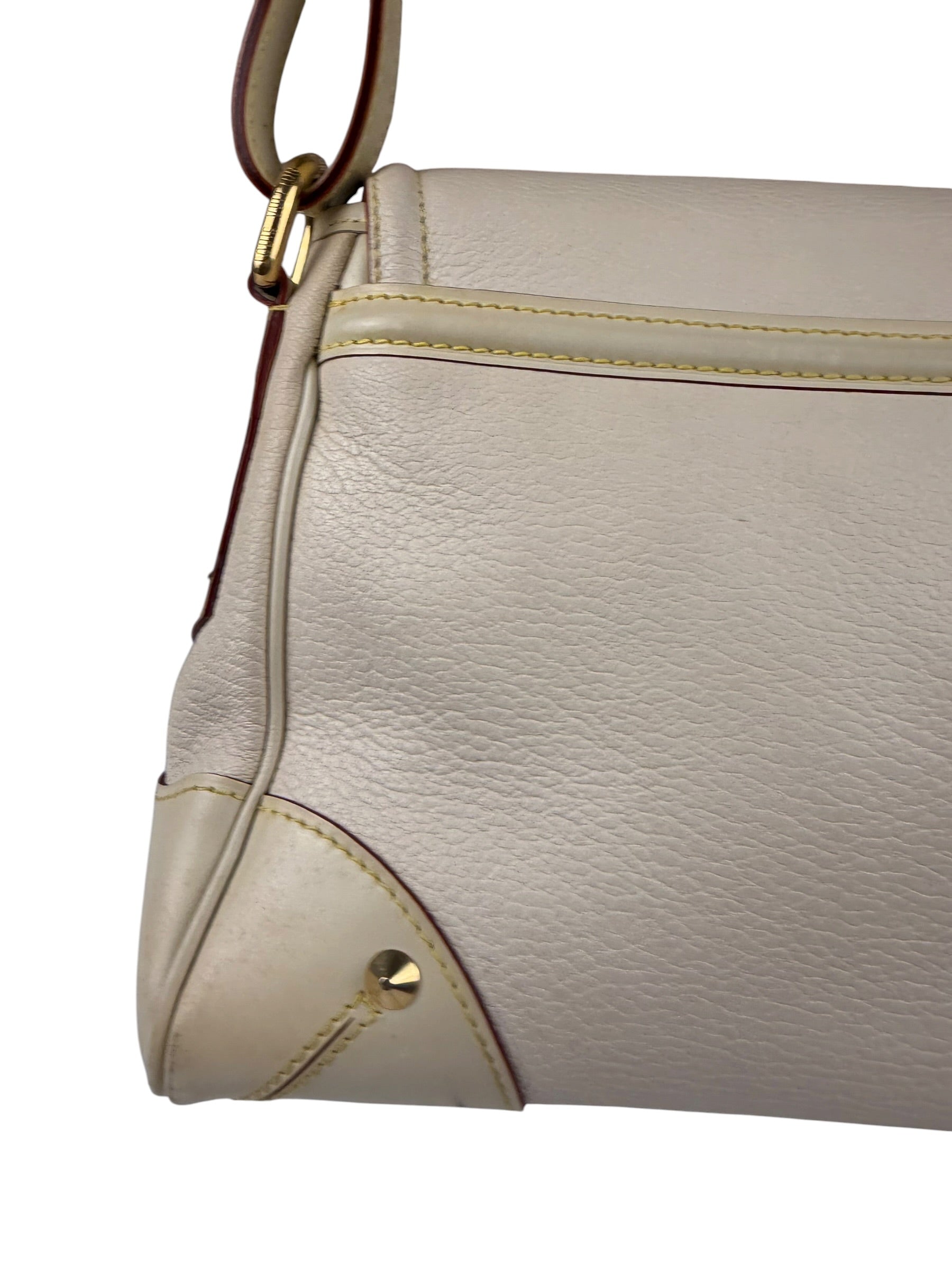 Louis Vuitton White Leather Suhali L'Essentiel Shoulder Bag