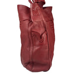 Bottega Veneta Red Leather Intrecciato Trim Hobo Bag