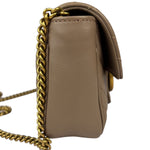 Gucci Pink Beige Leather Marmont Mini Shoulder Bag