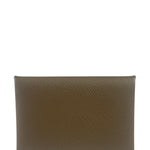 Hermes Beige Leather Calvi Coin Holder