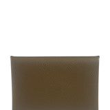 Hermes Beige Leather Calvi Coin Holder