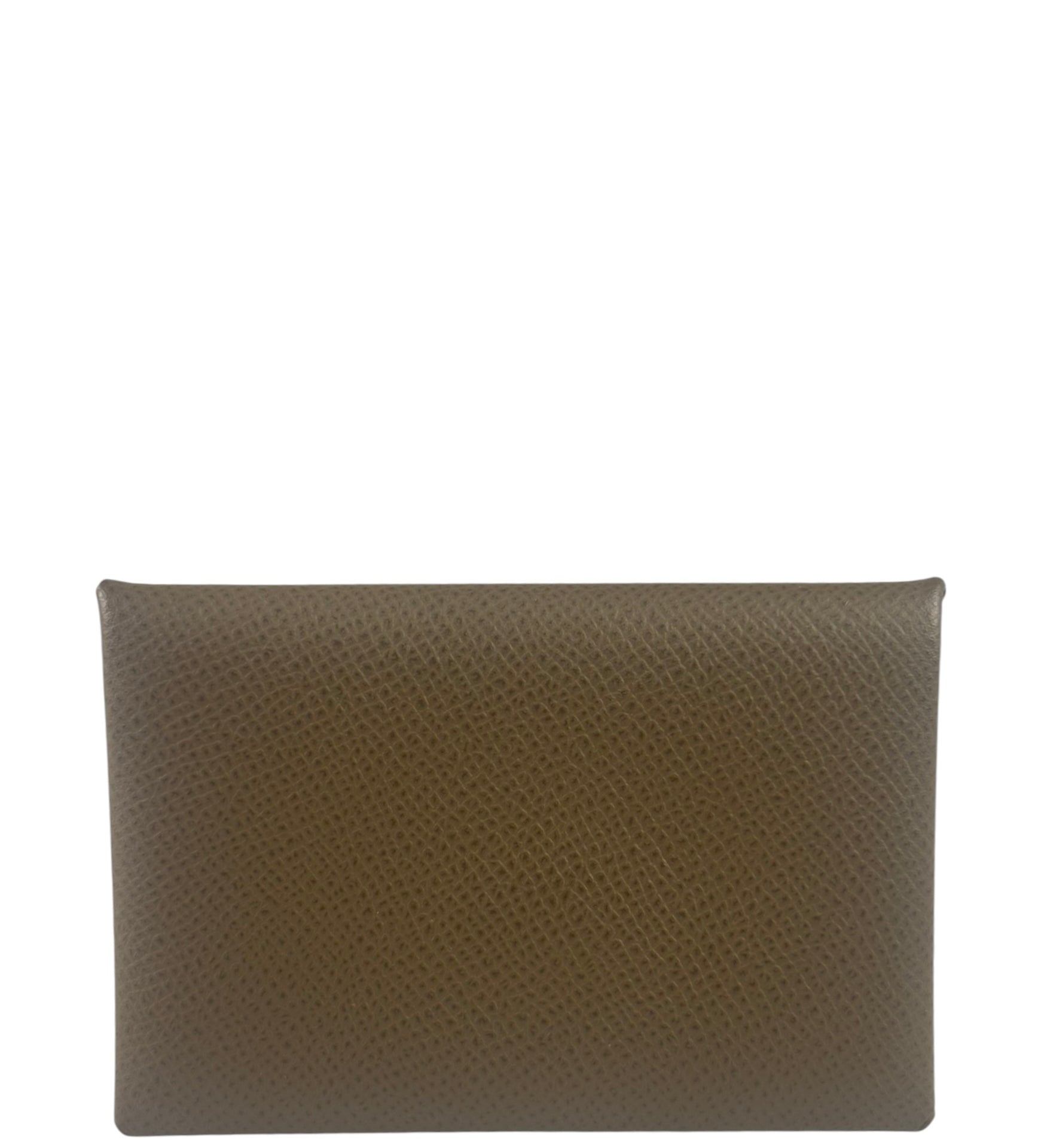 Hermes Beige Leather Calvi Coin Holder