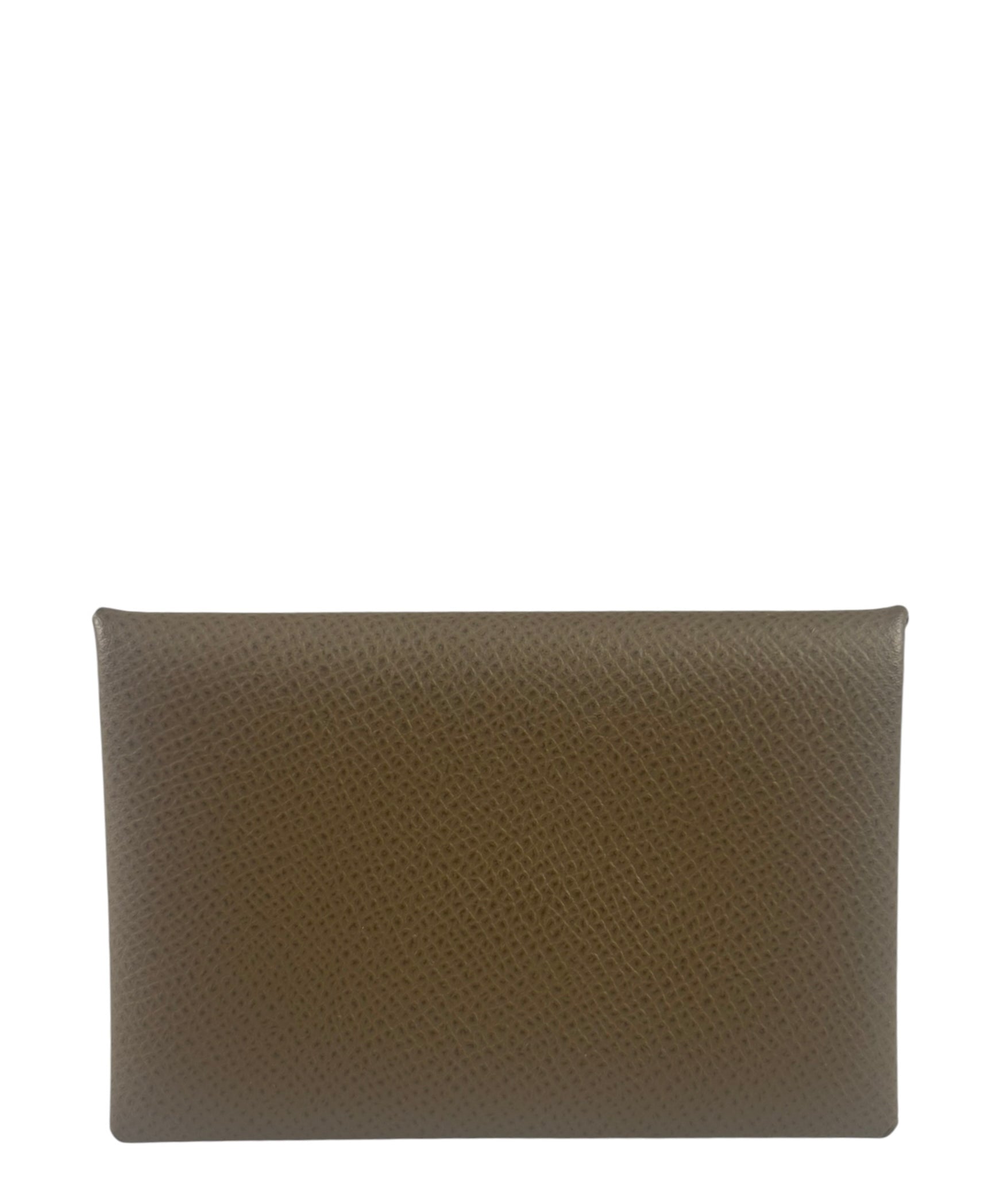 Hermes Beige Leather Calvi Coin Holder
