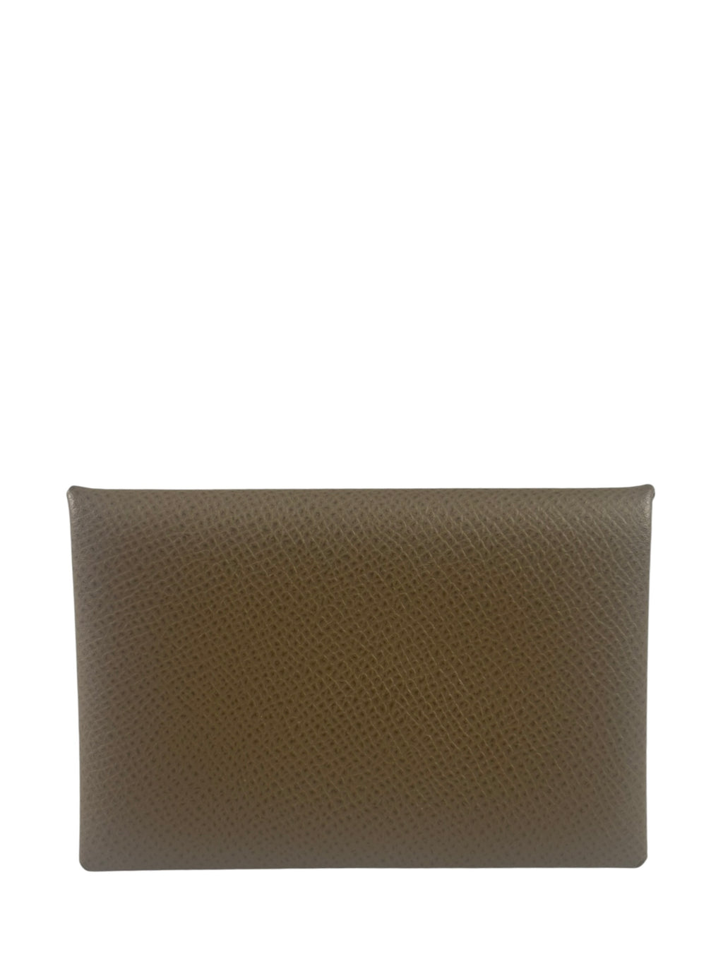 Hermes Beige Leather Calvi Coin Holder