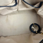 Tory Burch Saffiano Leather Navy Boston Bag