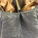 Fendi Vintage Black Leather Mia Chain Tote