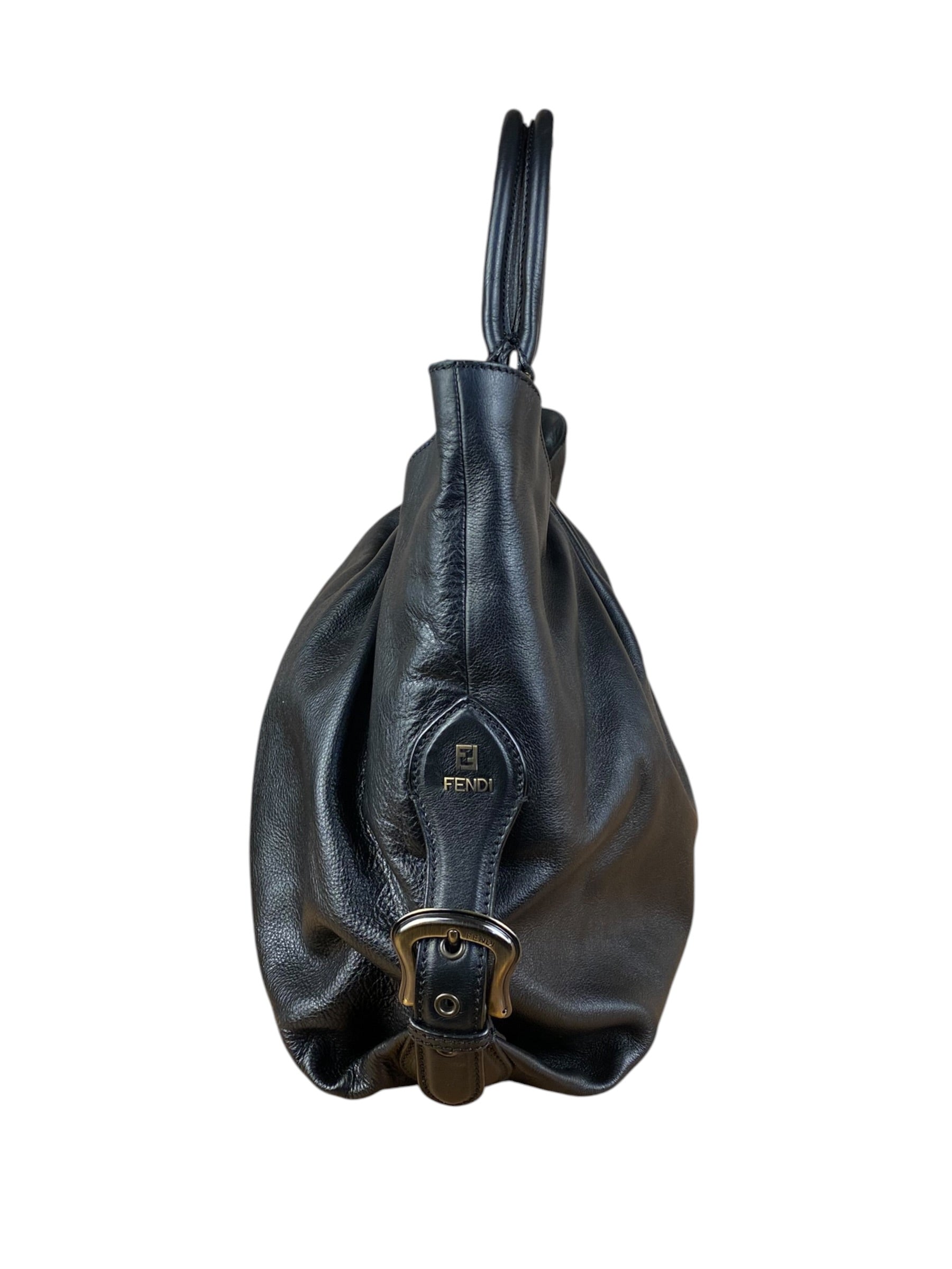 Fendi Vintage Black Brosa Doctor Tote