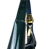 Gucci Vintage Blue/Green Patent Leather Horsebit Glam Hobo Bag