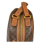 Celine Brown Leather Macadam Dome Handbag