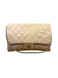 Chanel Beige Patent Quilted Clutch Flap 2013